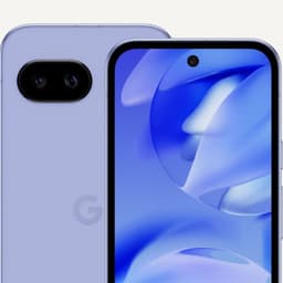 Imagem frontal e traseira do Google Pixel 9a 5G 8GB/256GB Lilás