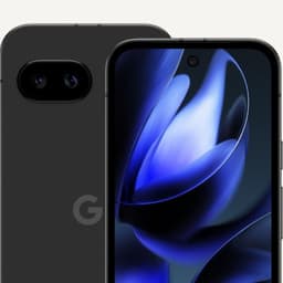 Imagem frontal e traseira do Google Pixel 9a 5G 8GB/256GB Obsidian