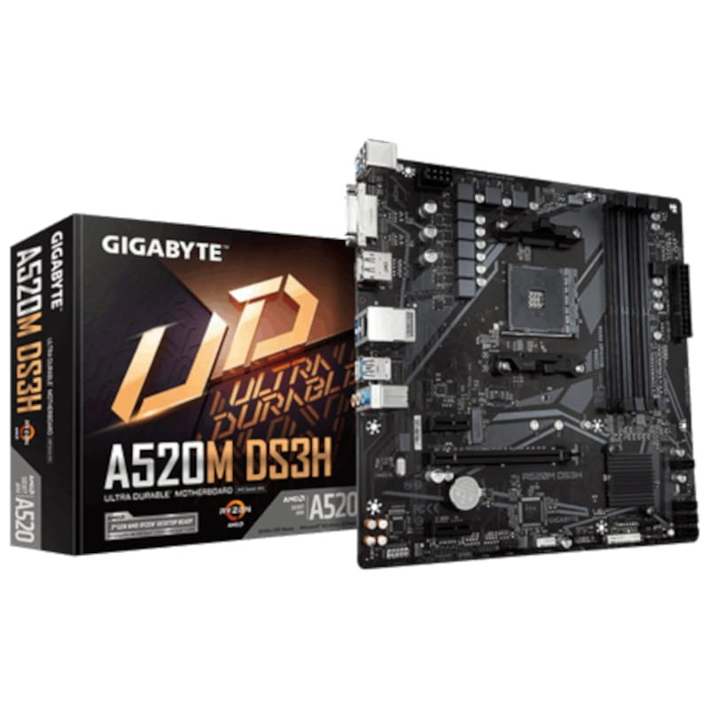 Placa Base Gigabyte A520M DS3H AM4 micro ATX