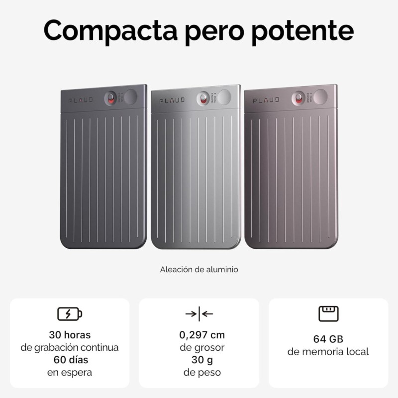 Grabadora de Voz Plaud Note IA Plata - Ítem10
