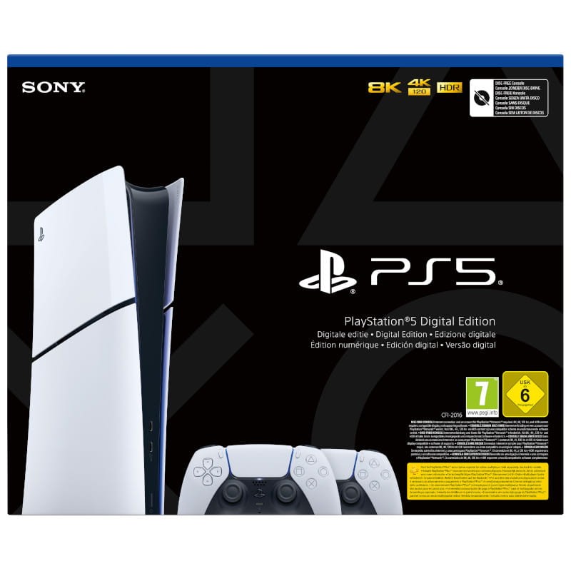 Playstation 5 Slim Digital (PS5) 1 TB Blanco + 2 Dualsense - Consola SONY - Ítem1