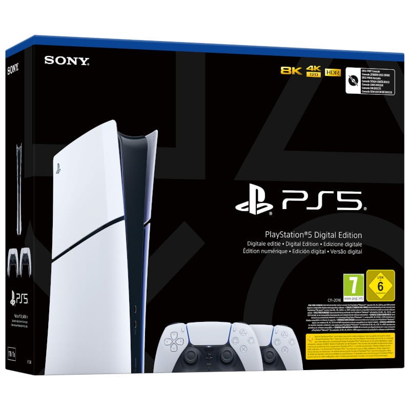 Playstation 5 Slim Digital (PS5) 1 TB Blanco + 2 Dualsense - Consola SONY - Ítem2
