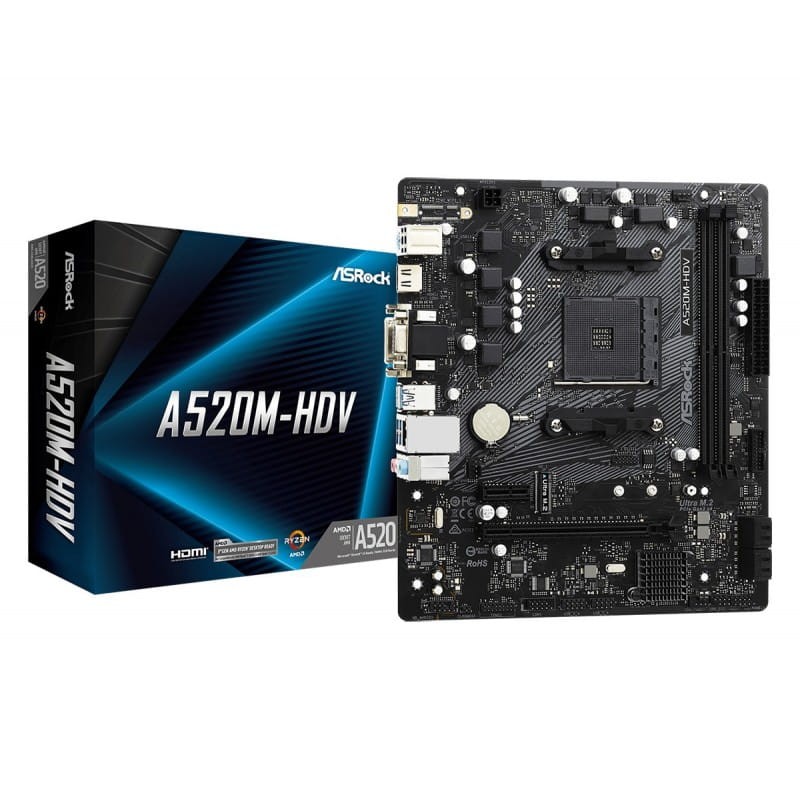 Asrock A520M-HDV micro ATX - Placa Base - Ítem