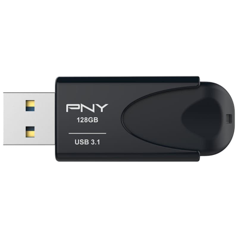 PNY Attaché 4 128 Go USB 3.1 Gen 1 Noir - Frontale