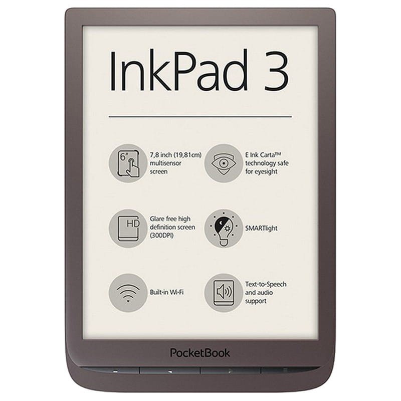 PocketBook InkPad 3 - eReader - Ecrã 7.8 tactil - 8GB - Wifi - Castanho - PB740-X-WW - Item