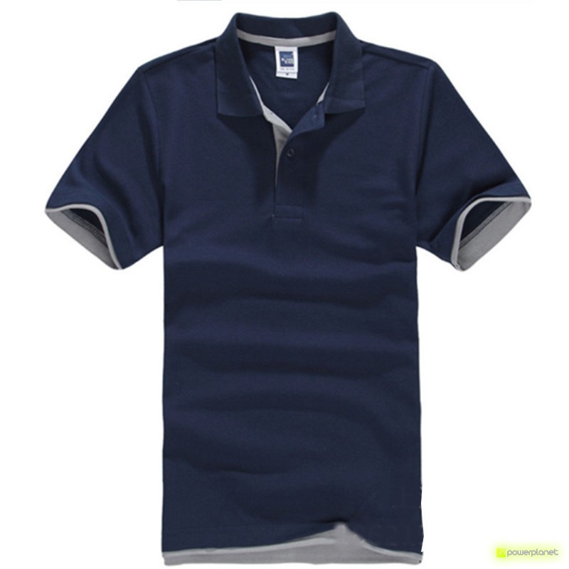 Polo Basic Azul y Gris - Hombre