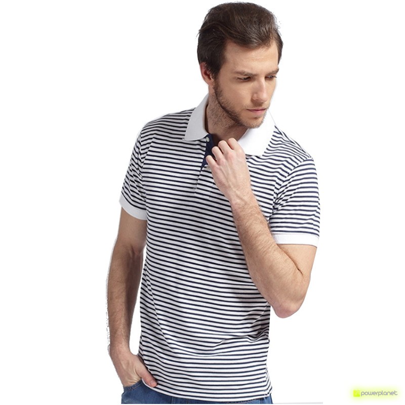 Polo de Raya Negro - Hombre