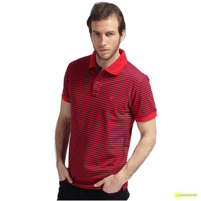 Polo de Raya Rojo - Hombre
