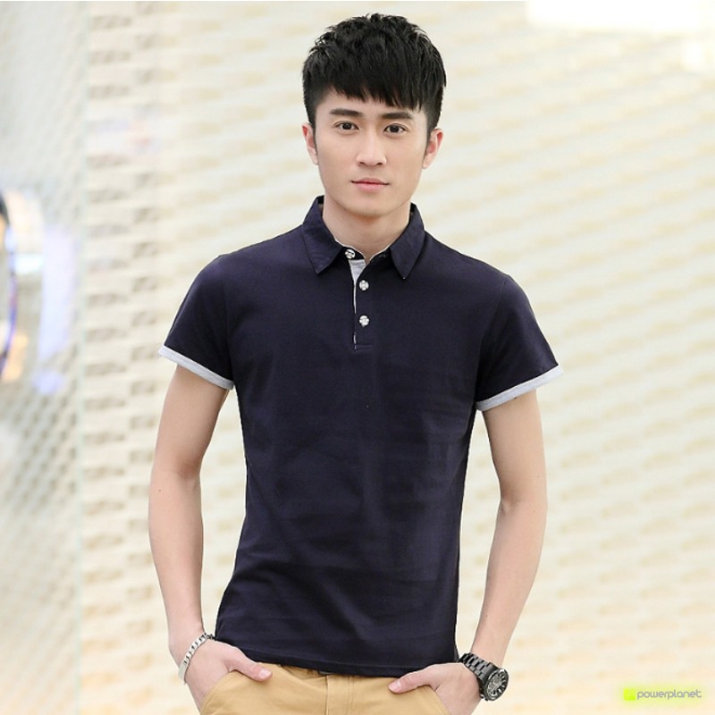 blue polo shirt mens outfit