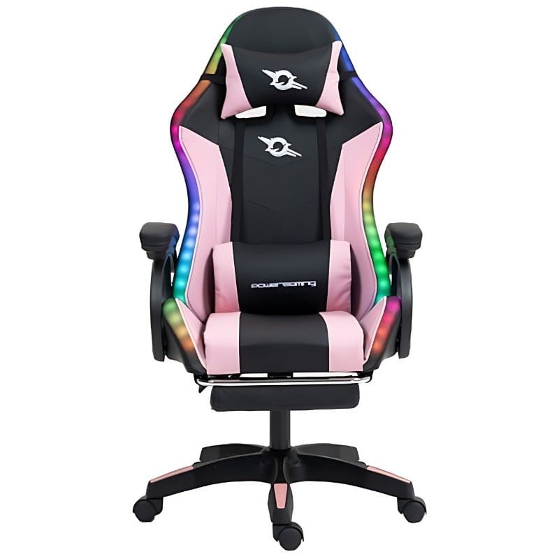 PowerGaming LED RGB Chaise repose-pieds Noir+Rose - Ítem