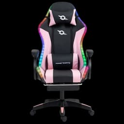 PowerGaming LED RGB Chaise repose-pieds Noir+Rose