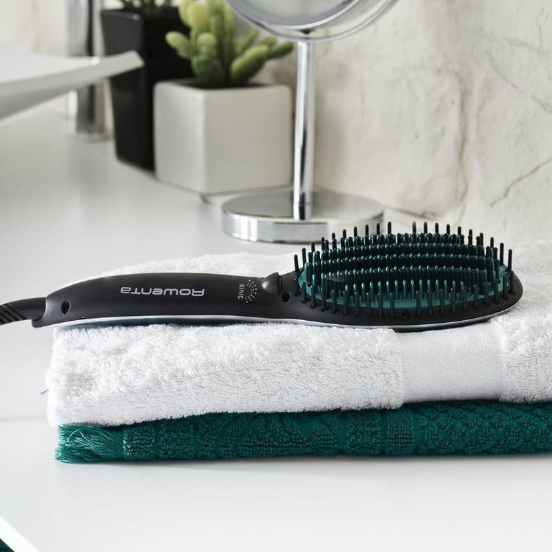 Rowenta Power Straight CF5820 Noir, Vert - Brosse à lisser chauffante - Ítem3