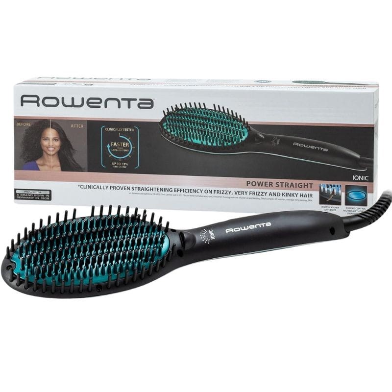 Rowenta Power Straight CF5820 Noir, Vert - Brosse à lisser chauffante - Ítem4