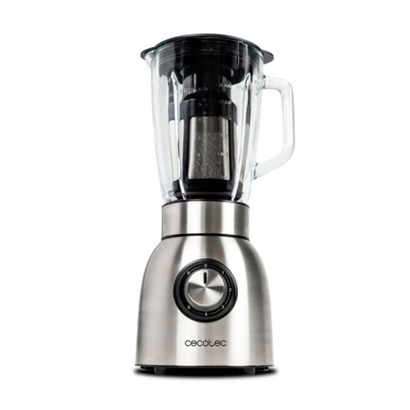 Batidora Power Titanium 1250 - Batidora de Cecotec vista por delante; zona frontal (recipiente de 1,8 l hermético)