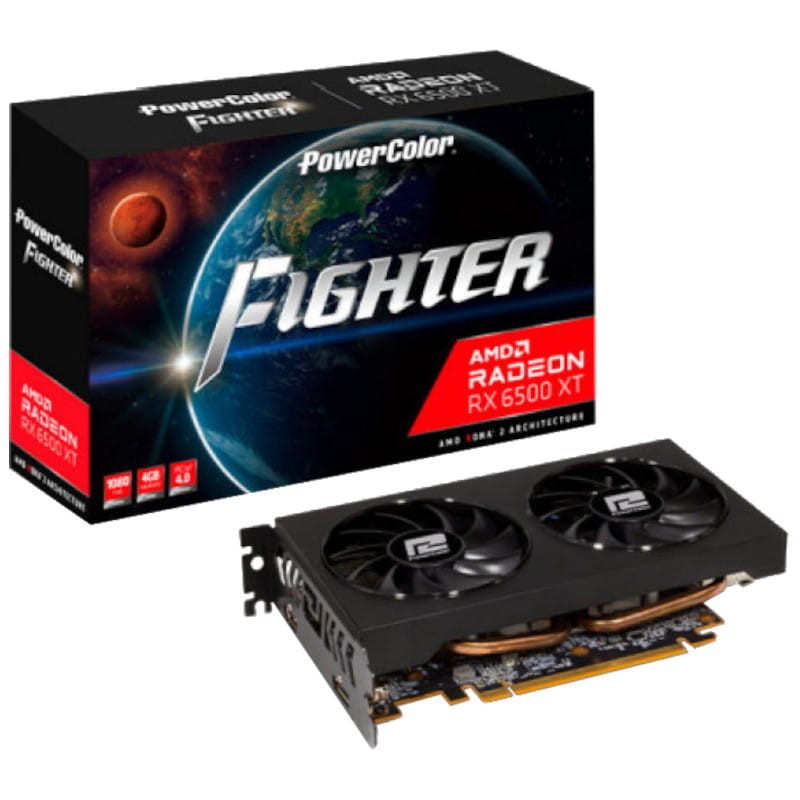 PowerColor Fighter AMD Radeon AXRX 6500XT 4 GB GDDR6 - Graphics Card