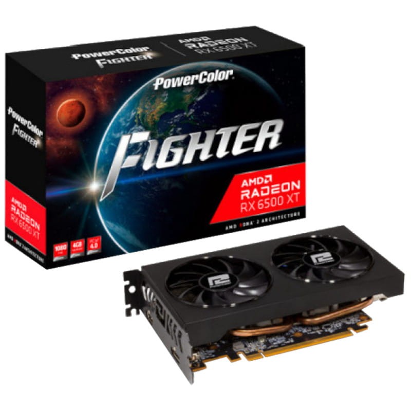 PowerColor Fighter AMD Radeon AXRX 6500XT 4 Go GDDR6 - Carte Graphique - Ítem
