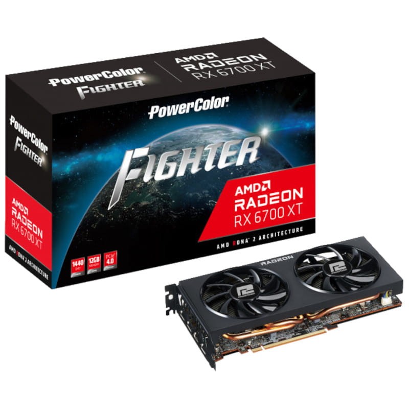 PowerColor Fighter AMD Radeon 6700 XT 12 GB GDDR6 - Tarjeta Gráfica - Ítem