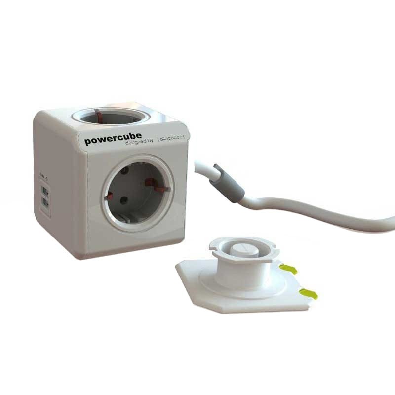 PowerCube Extended USB 4 outlets + 2 USB ports + 1.5m Cable