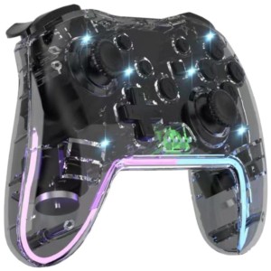 Manette Powergaming NS015 Noir Transparent RVB