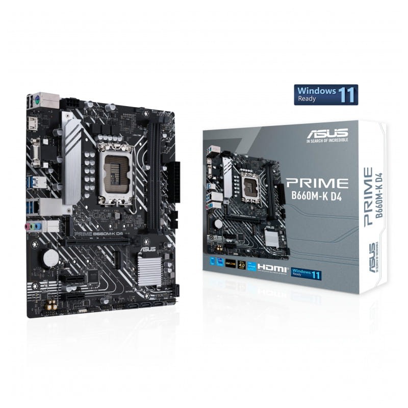 ASUS PRIME B660M-K D4 LGA 1700 micro ATX Ethernet Gigabit – Placa Base - Ítem