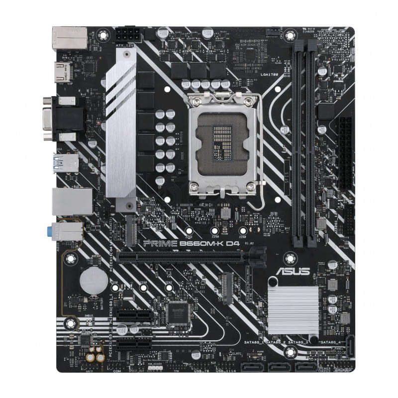 ASUS PRIME B660M-K D4 LGA 1700 micro ATX Ethernet Gigabit - Placa-mãe - Item1