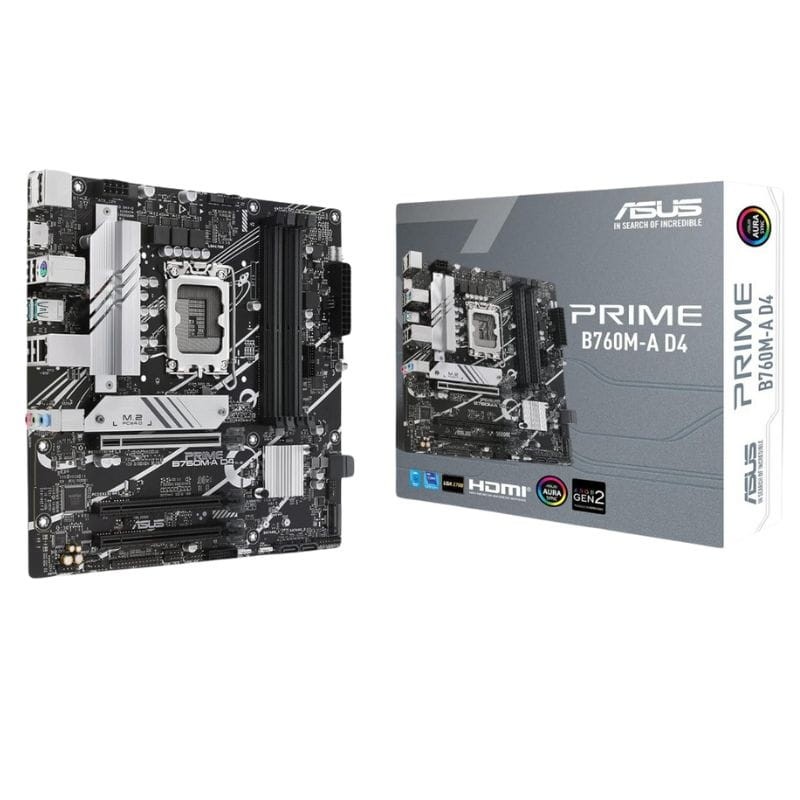 ASUS PRIME B760M-K D4 LGA 1700 micro ATX Gigabit Ethernet - Carte mère - Ítem