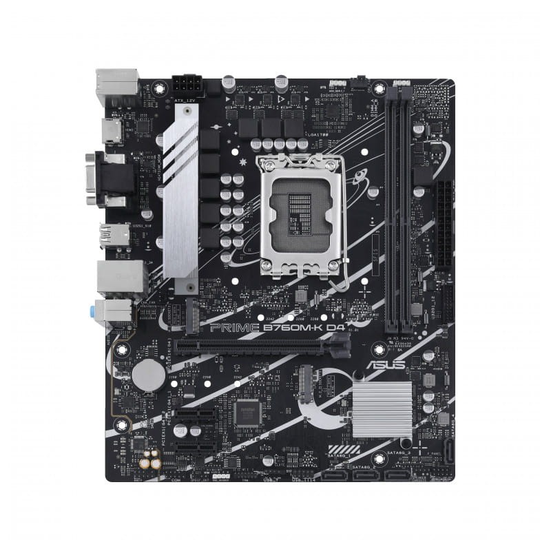 ASUS PRIME B760M-K D4 LGA 1700 micro ATX Gigabit Ethernet - Carte mère - Ítem1