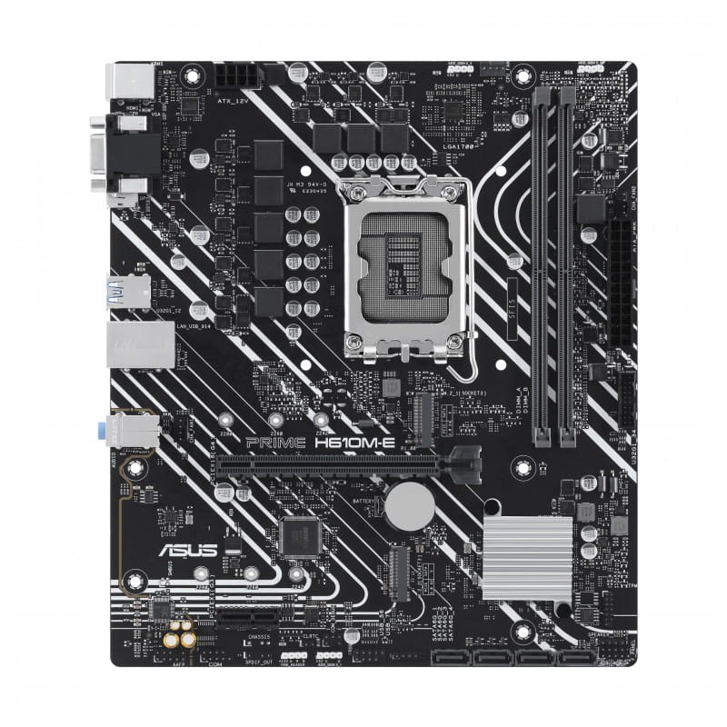 ASUS PRIME H610M-E-CSM Gigabit LAN ATX 24 Pin Motherboard - Placa-mãe - Item1