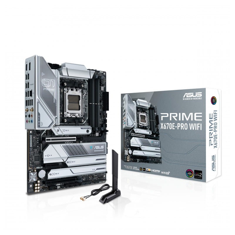 ASUS PRIME X670E-PRO WIFI AMD AM5 Socket 128GB ATX Negro, Plata - Placa base - Ítem