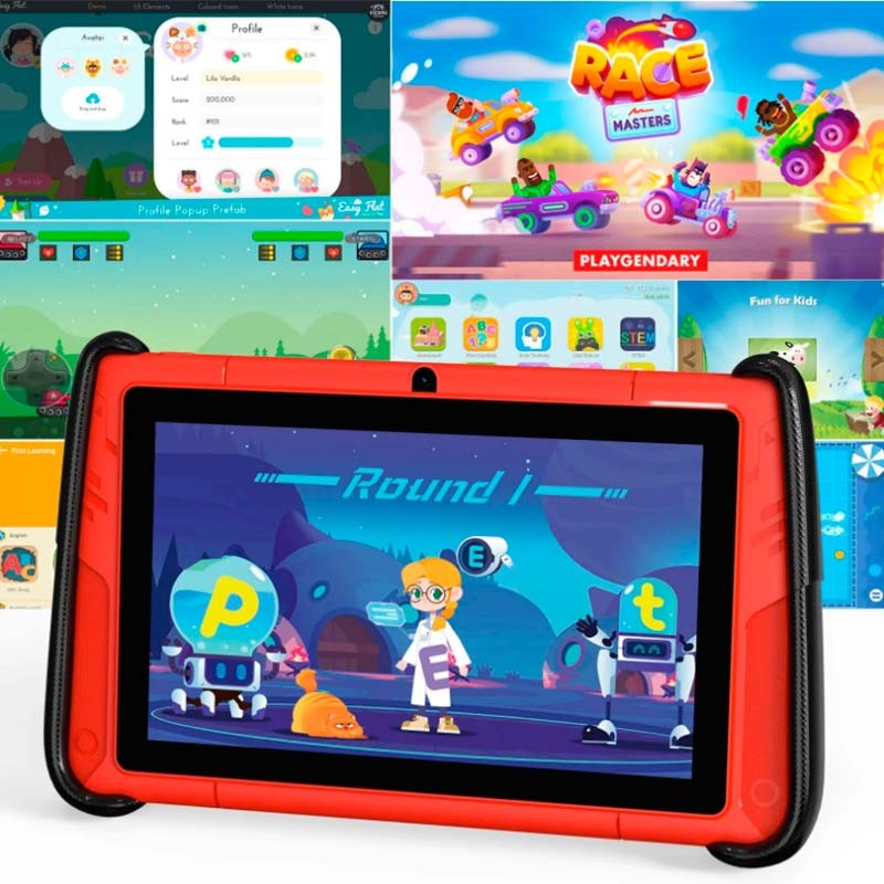 Pritom K7 Pro Sports 4GB/64GB Wifi Rouge – Tablette pour enfants - Ítem1