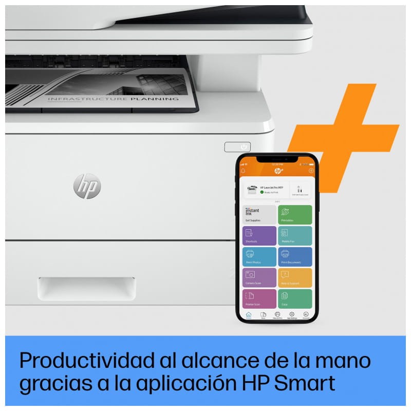 HP LaserJet Pro 4102fdwe Laser Blanco y Negro WiFi Blanco – Impresora Láser - Ítem4