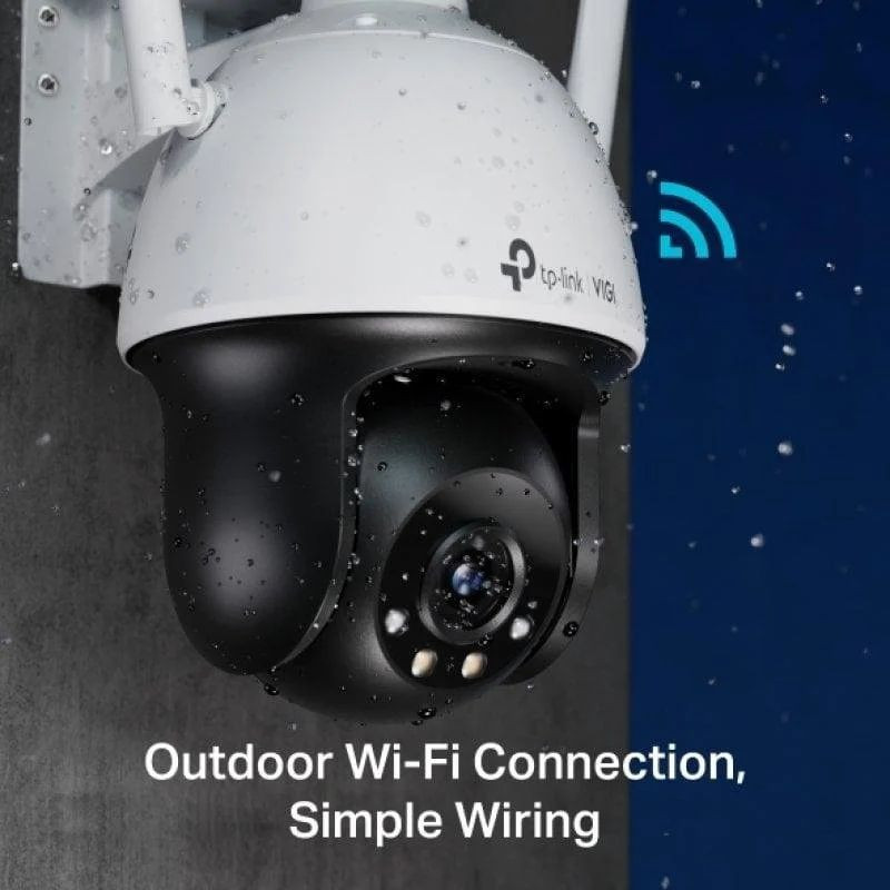 TP-Link VIGI C540-W V1: caméra dôme PT 4 MP (2560×1440), boîtier IP66, antennes Wi‑Fi, support mural, vision panoramique/inclinaison pour surveillance - Ítem3