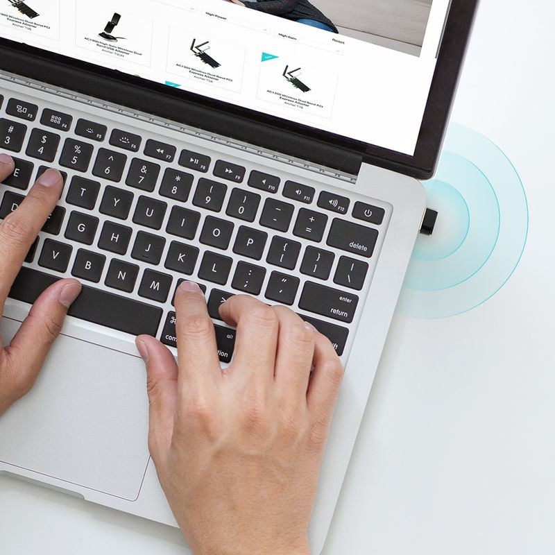 TP-Link Archer T600U USB - Adaptateur WiFi compact nano, fiche dorée avec logos EAC et RoHS, base noire brillante, format discret pour port USB - Ítem3