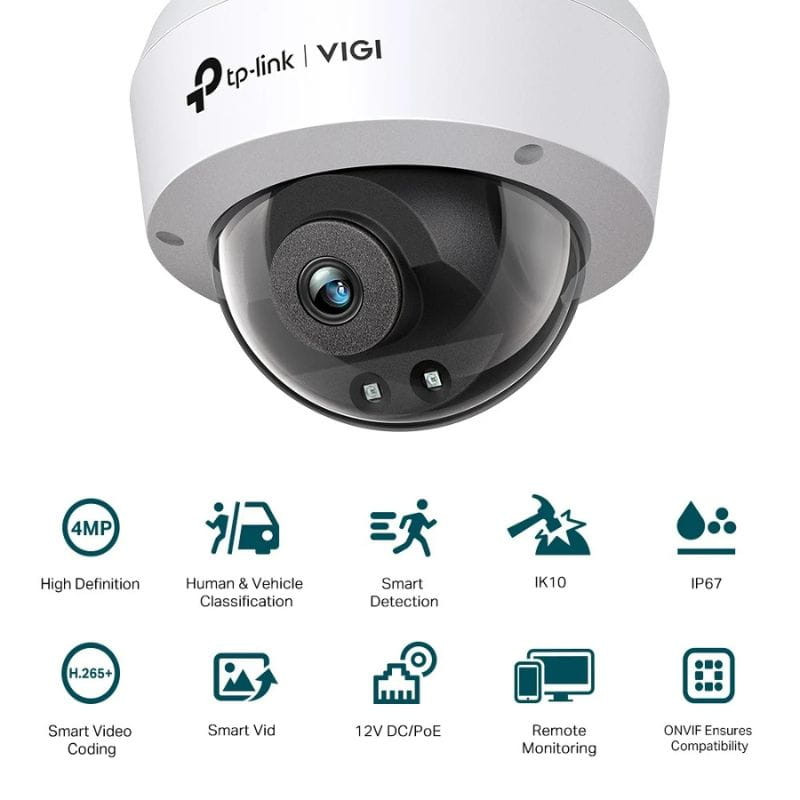 TP-Link VIGI C240I 4MP 4 mm IR 30 m Caméra de sécurité IP Intérieur et extérieur Plafond/mur - Ítem1