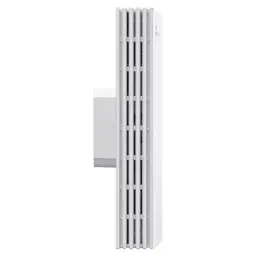 TP-Link Festa F65-Wall: módulo de acesso Wi‑Fi 6 AX3000 para parede, design branco vertical com grelhas de ventilação e corpo estreito saliente