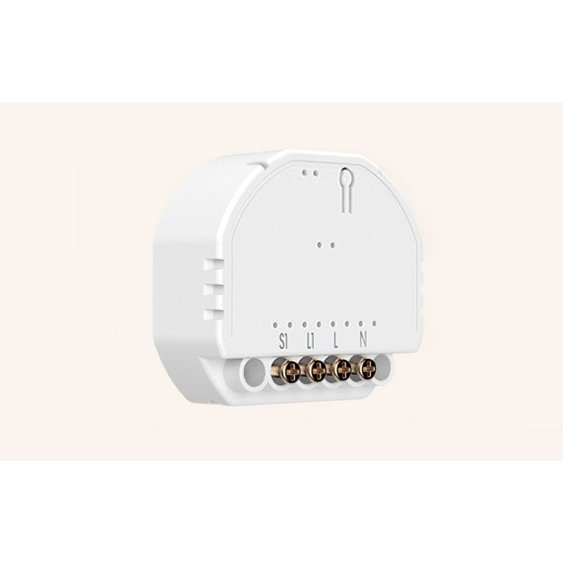 Meross MSS815MA-UN WiFi - Switch: módulo interruptor empotrable blanco con carcasa compacta, bornes de tornillo accesibles y ranuras de ventilación lateral. - Ítem2