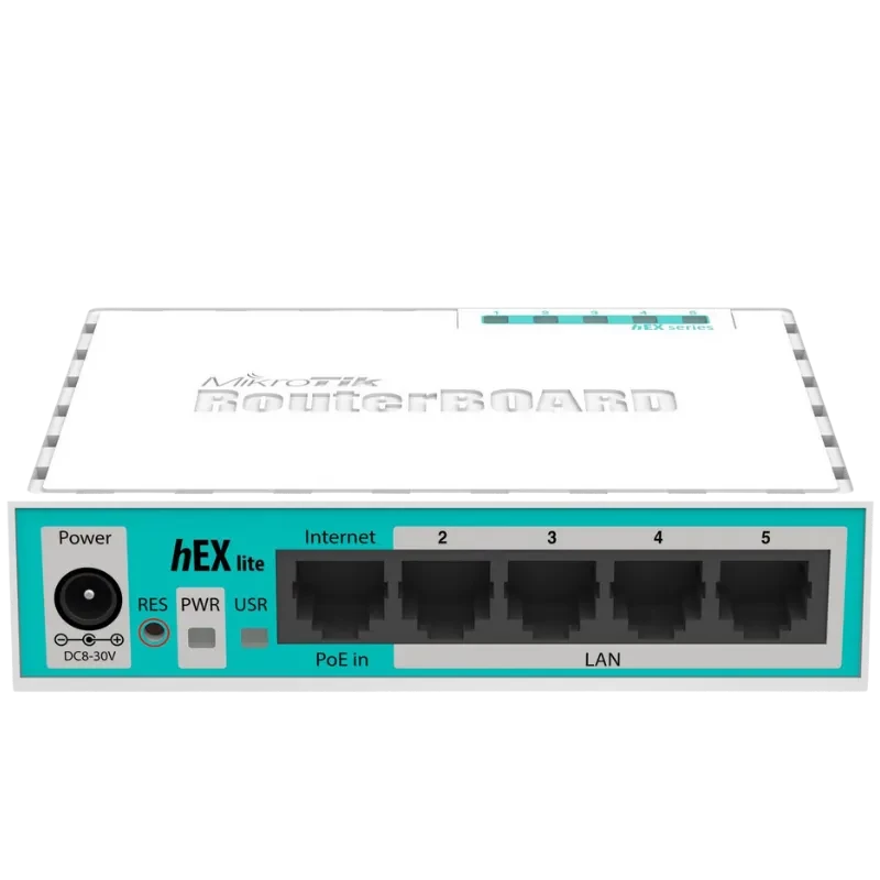 MikroTik 5 x Fast Ethernet, 6 - 30 V, 64 MB de RAM, CPU de 850 MHz, 2 W máx., PoE in - Router - Ítem1