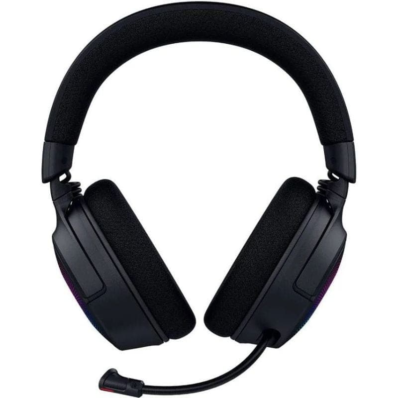 RAZER Kraken V4 – Auriculares gaming negros con micrófono oculto, almohadillas circumaurales, controles en copa, cables USB, adaptador y estuche/instruccione