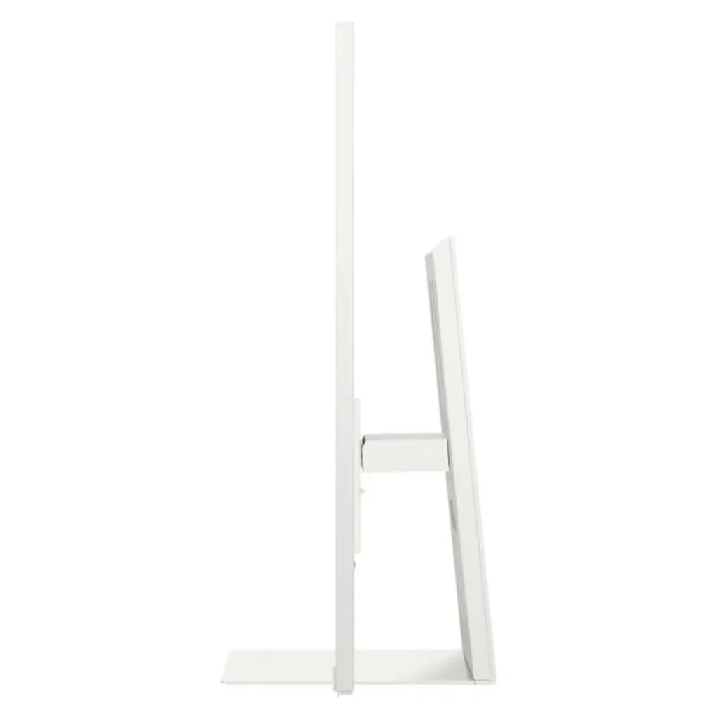 Samsung M8 M80F 32 pulgadas 4K UHD 60 Hz en color blanco, pantalla delgada con biseles mínimos, peana rectangular y webcam centrada en el borde superior - Ítem6