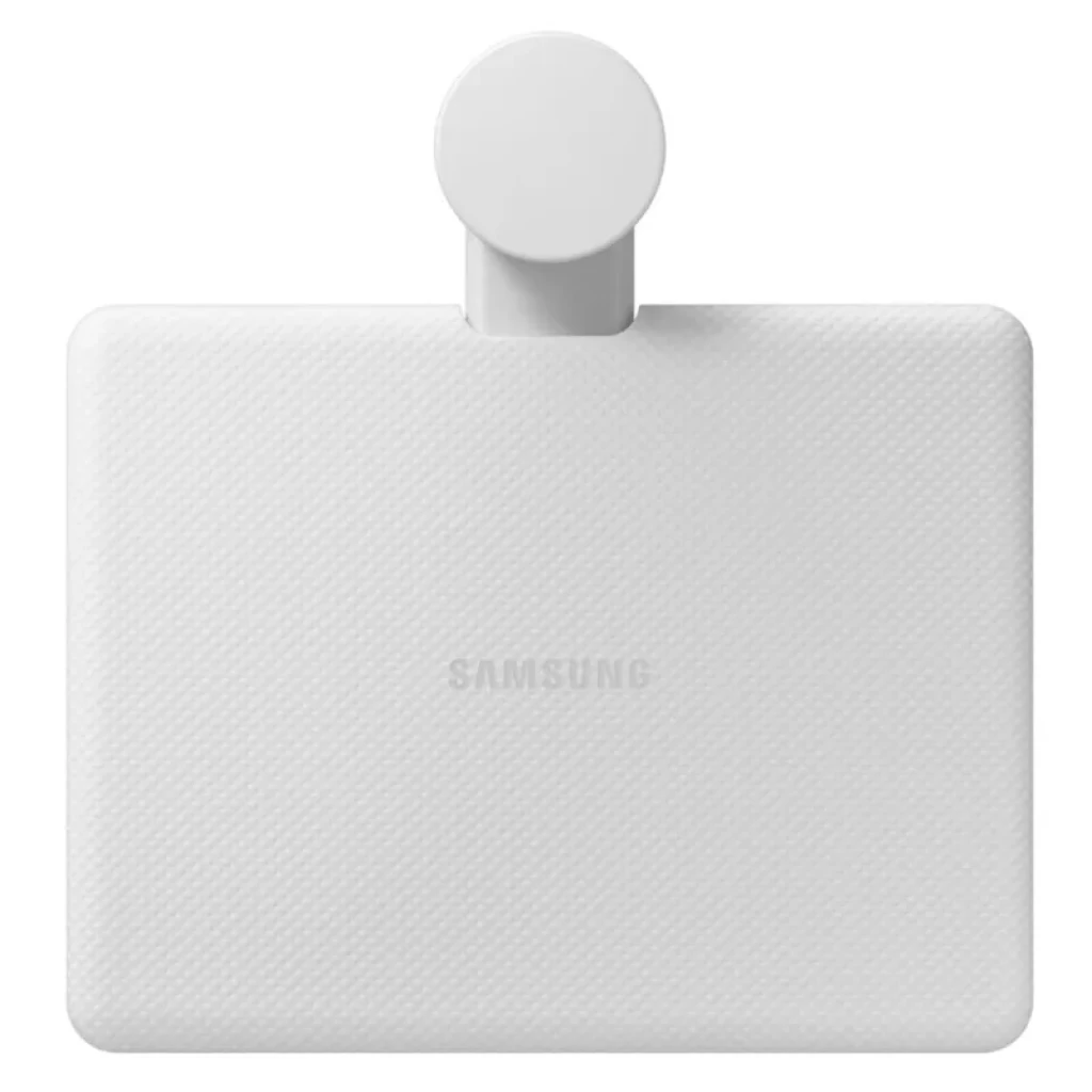Samsung M8 M80F 32 pulgadas 4K UHD 60 Hz en color blanco, pantalla delgada con biseles mínimos, peana rectangular y webcam centrada en el borde superior - Ítem8