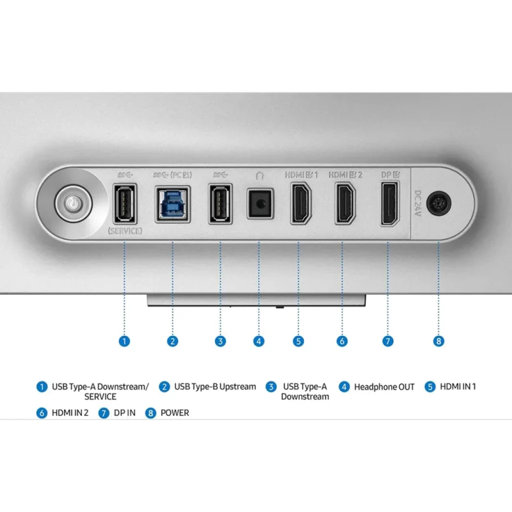 Samsung Monitor gaming 32″ G81SF Odyssey OLED G8 4K 240Hz con biseles delgados, pantalla plana luminosa y soporte metálico ajustable, diseño premium gaming - Ítem4