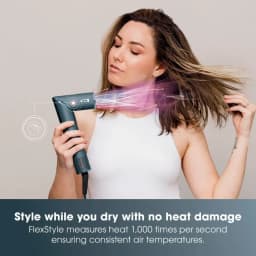 Sèche-cheveux FlexStyle Shark 5 en 1 édition limitée ottanio, corps compact vert, flux d’air directionnel, contrôle thermique pour coiffage sans dommages