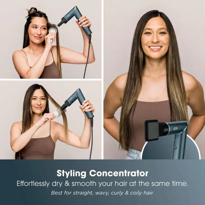 Sèche-cheveux et fer à coiffer 5 en 1 FlexStyle Shark Styler édition limitée couleur ottanio avec concentrateur de coiffage pour lisser et sécher efficaces
