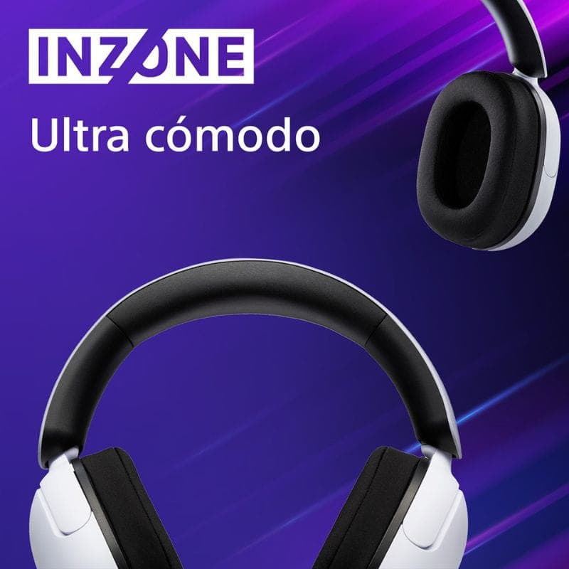 Sony Inzone H3 Blanco- Auriculares Gaming, comodidad
