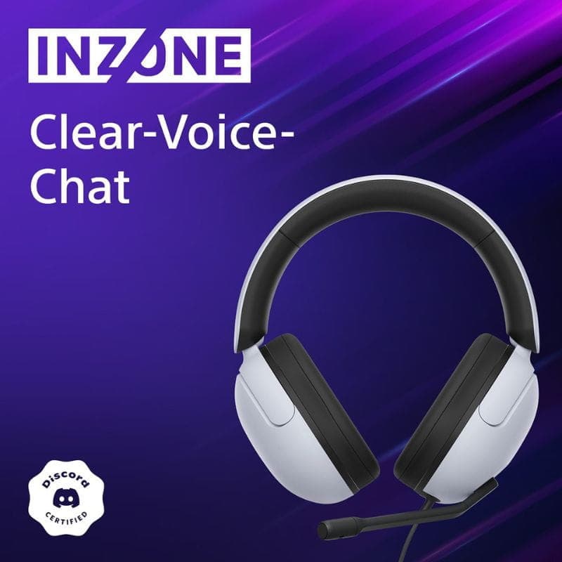 Sony Inzone H3 Blanco- Auriculares Gaming, llamadas claras