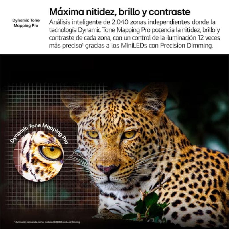 LG AI 65QNED92A6A 65 4K UHD QNED evo MiniLED Alfa8 Wi-Fi Smart TV com tela vibrante exibindo arara colorida, nitidez superior e cores intensas