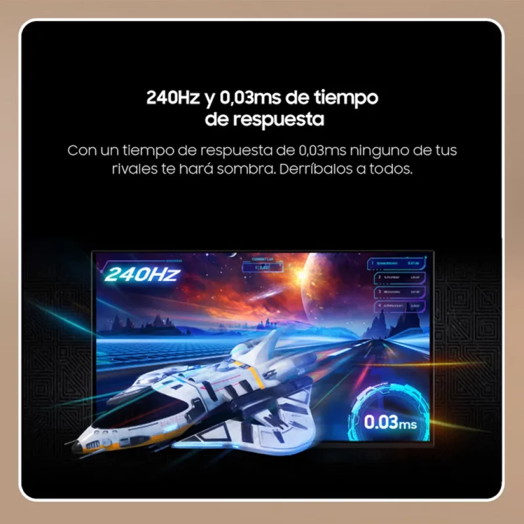 Samsung Odyssey OLED G8 G81SF 27 pouces 4K 240 Hz argent avec bords fins, pied métal ajustable et écran OLED lumineux idéal pour gaming rapide - Ítem1