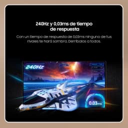 Samsung Odyssey OLED G8 27 pouces 4K 240 Hz argent, écran PC ultra-fin affichant un jeu spatial vif, temps de réponse 0,03 ms et fluidité extrême