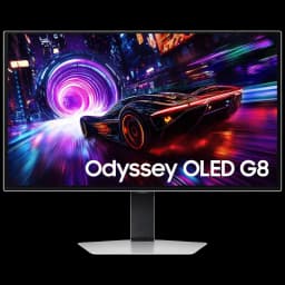 Samsung Odyssey OLED G8 G81SF 27 pouces 4K 240 Hz argent avec bords fins, pied métal ajustable et écran OLED lumineux idéal pour gaming rapide