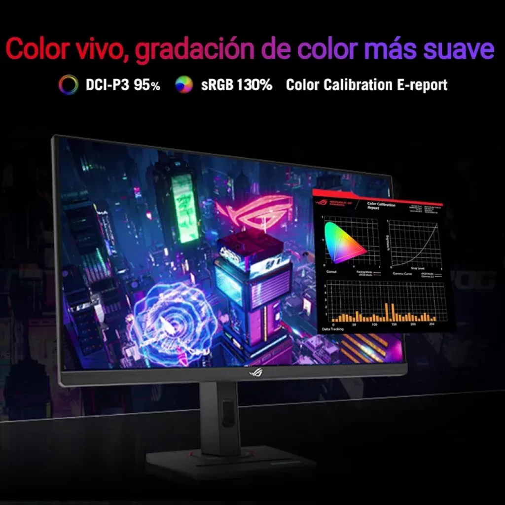 Monitor ASUS ROG Strix XG27UCG 27 polegadas 4K, tela LCD com bordas finas, base robusta ajustável e exibição gamer com cores vibrantes em vermelho - Item6